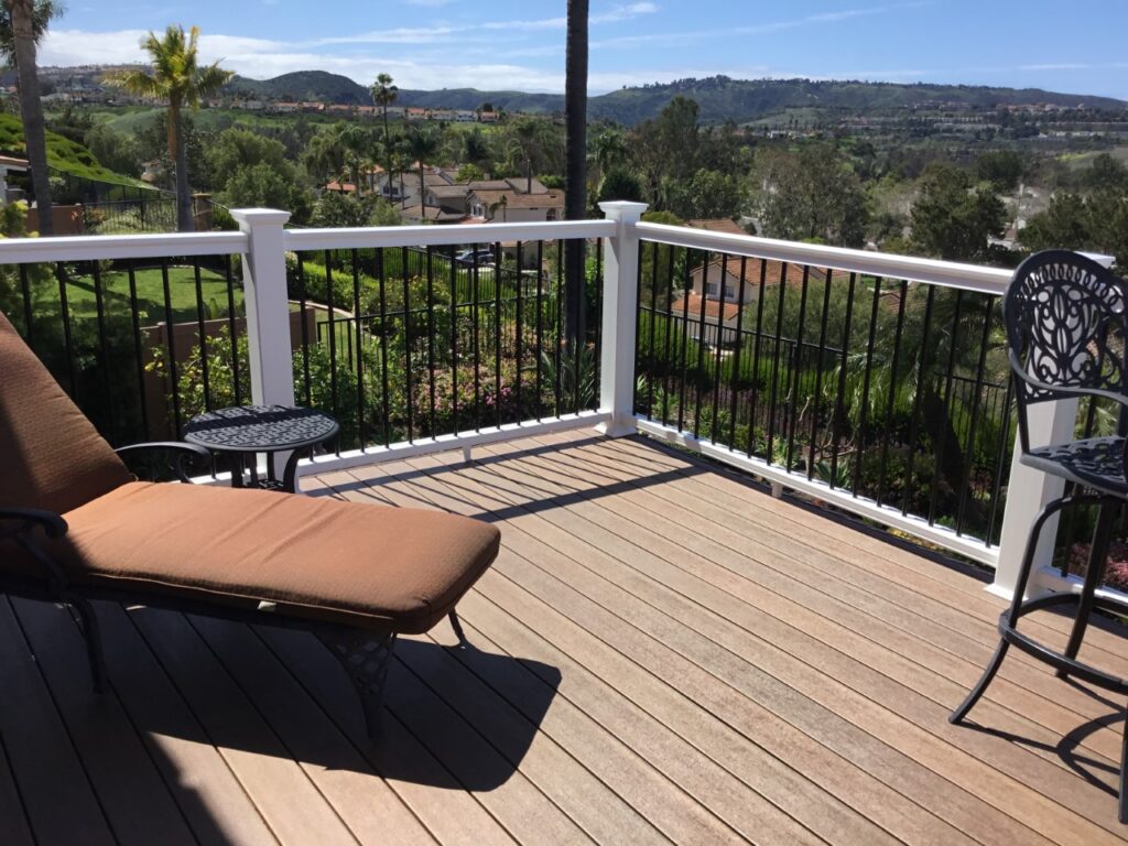 deck railing with a great view.