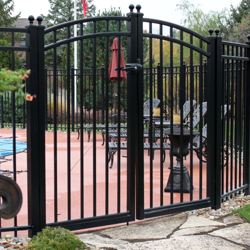 Steel aluminum fence project0242 Walk A SwingGate